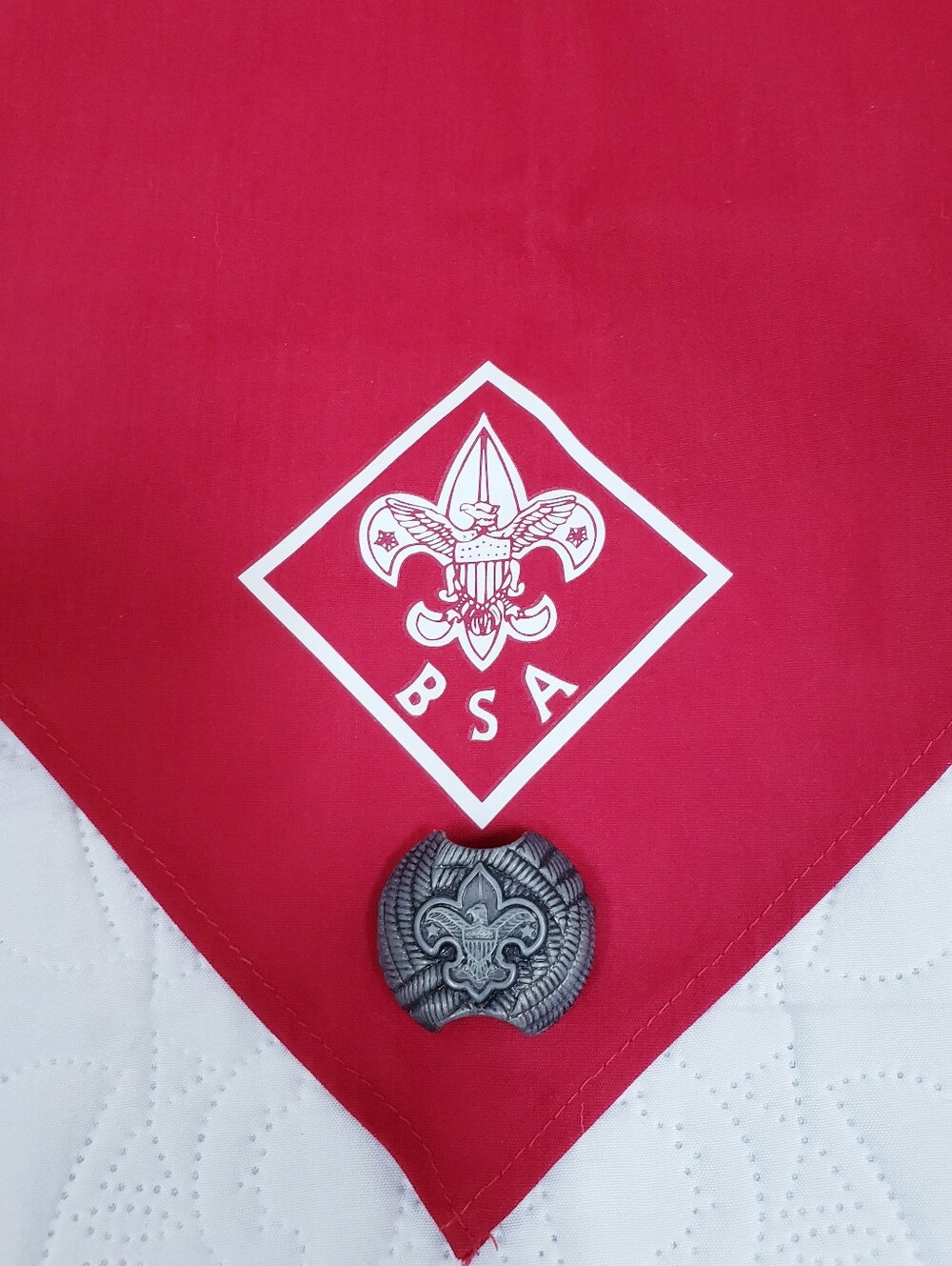 Boyscout Neckerchief Scarf Bandana And Bolo Slide
